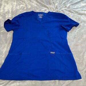 Cherokee, authentic short sleeve galaxy blue, scrub top, never worn new